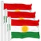 G128 3 Pack: Kurdistan Region Flag | 3x5 Ft | LiteWeave Pro Series Printed 150D Polyester | Country Flag, Indoor/Outdoor, Vibrant Colors, Brass Grommets, Thicker and More Durable Than 100D 75D Poly